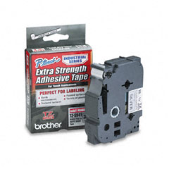 Brother Black on Silver Industrial P-Touch Label Tape (3/4in X 26.25Ft.) (TZE-S941)