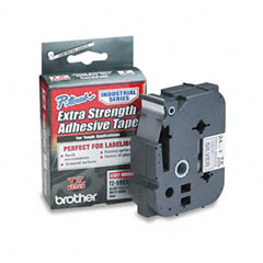 Brother Black on Silver Industrial P-Touch Label Tape (1in X 26.25Ft.) (TZE-S951)