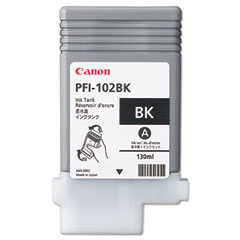 Canon PFI-102BK Black Wide Format Inkjet (130 ML) (0895B001AA)