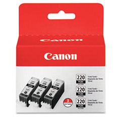 Canon PGI-220BK Pigment Black Inkjet (3/PK) (2945B004)