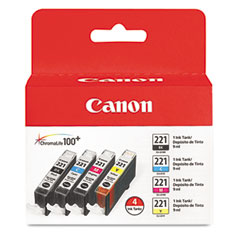 Canon CLI-221 Inkjet Combo Pack (BK/C/M/Y) (2946B004)