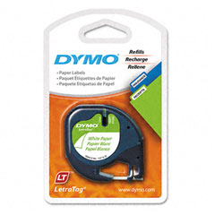 Dymo Pearl White LetraTag Label Tape (2/PK-1/2in x 13 Ft.) (10697)