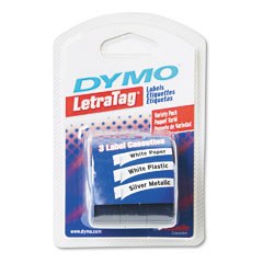 Dymo Metallic LetraTag Label Tape Starter Kit (3/PK-1/2in x 13 Ft.) (12331)