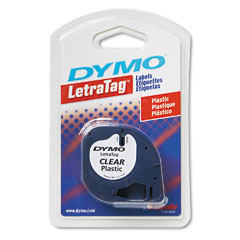 Dymo Clear Palstic LetraTag Tape (1/2in x 13 Ft.) (16952)