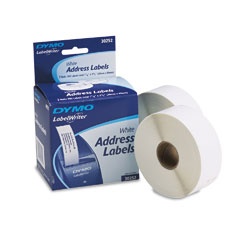Dymo White Address Labels (1.1in x 3.5in) (350 Labels) (30252)