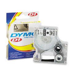 Dymo D1 Black on White Label Tape (3/8in x 23 Ft.) (41913)