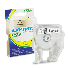 Dymo D2 1/4in White Label Tape (60611)