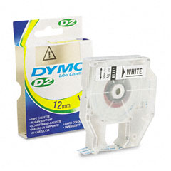 Dymo D2 1/2 in White Label Tape (61211)
