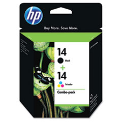 HP OfficeJet 7100/7140 Color Inkjet Combo Pack (470 Page Yield) (NO. 14) (Black/Color) (C9337FN)