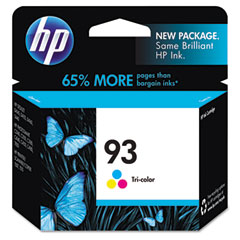HP NO. 93 TriColor Inkjet With Vivera Ink (220 page Yield) (C9361WN)