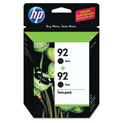 HP NO. 92 Black Inkjet With Vivera Ink (2/PK-220 Page Yield) (C9512FN)