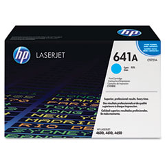 HP Color LaserJet 4600/4650 Cyan Toner Cartridge (8000 Page Yield) (NO. 641A) (C9721A)