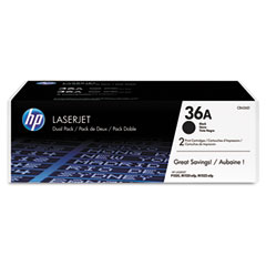HP LaserJet P1505 Toner Cartridge (2/PK-2000 Page Yield) (NO. 36A) (CB436D)