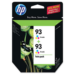 HP NO. 93 TriColor Inkjet With Vivera Ink (2/PK-220 Page Yield) (CC581FN)