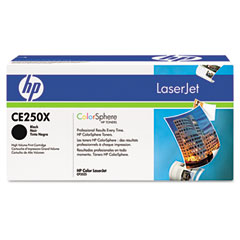 HP Color LaserJet CM3530/CP3525 Black ColorSphere Toner Cartridge (2/PK-10500 Page Yield) (NO. 504X) (CE250XD)