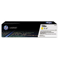 HP NO. 126A Yellow Toner Cartridge (1000 Page Yield) (CE312A)