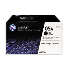 HP LaserJet P2035/2055 Toner Cartridge (2/PK-2300 Page Yield) (NO. 05A) (CE505D)