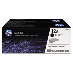 HP LaserJet 1010/3055 Toner Cartridge (2/PK-2000 Page Yield) (NO. 12A) (Q2612D)