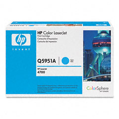 HP Color LaserJet 4700 Cyan Toner Cartridge (10000 Page Yield) (NO. 643A) (Q5951A)