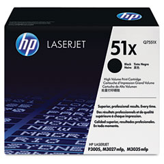 HP LaserJet P3005 Toner Cartridge (13000 Page Yield) (NO. 51X) (Q7551X)