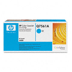 HP Color LaserJet 2700/3000 Cyan Toner Cartridge (3500 Page Yield) (NO. 314A) (Q7561A)