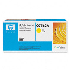 HP Color LaserJet 2700/3000 Yellow Toner Cartridge (3500 Page Yield) (NO. 314A) (Q7562A)