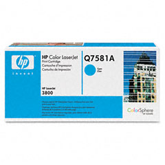 HP Color LaserJet 3800 Cyan Toner Cartridge (6000 Page Yield) (NO. 503A) (Q7581A)