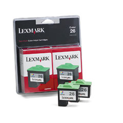 Lexmark NO. 26 Color Inkjet (2/PK-275 Page Yield) (10N0139)