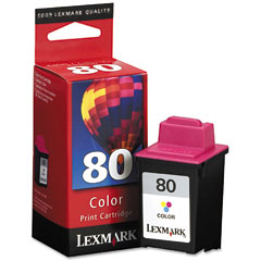 Lexmark NO. 80 High Resolution Color Inkjet (275 Page Yield) (12A1980)