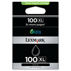 Lexmark NO. 100XL Black Return Program High Yield Inkjet (2/PK-510 Page Yield) (14N0683)