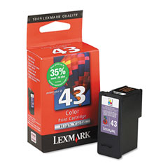 Lexmark NO. 43XL Color Inkjet (350 Page Yield) (18Y0143)