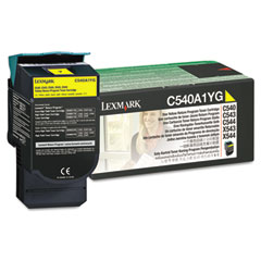 Lexmark C540/543/544/X544/546/548 Yellow Return Program Toner Cartridge (1000 Page Yield) (C540A1YG)