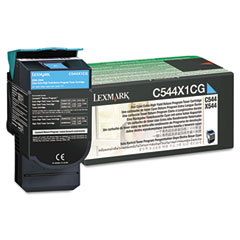Lexmark C544/546/X544/546/548 Cyan Return Program Extra High Yield Toner Cartridge (4000 Page Yield) (C544X1CG)