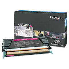 Lexmark C734/C736/X734/X736/X738 Magenta GSA Return Program Toner Cartridge (6000 Page Yield) (C734A4MG)