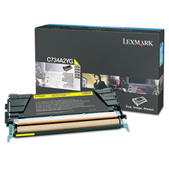 Lexmark C734/C736/X734/X736/X738 Yellow GSA Return Program Toner Cartridge (6000 Page Yield) (C734A4YG)