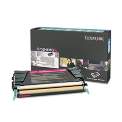 Lexmark C736/X736/X738 Magenta High Yield Toner Cartridge (10000 Page Yield) (C736H2MG)