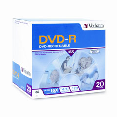 Verbatim Branded DVD-R 4.7GB (16X) (20/PK) (95069)