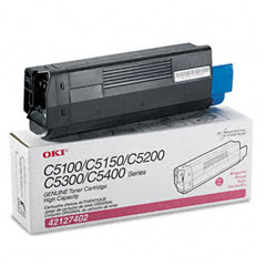Okidata C5100/5510 Magenta Toner Cartridge (5000 Page Yield) (TYPE C6) (42127402)