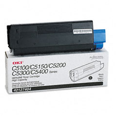 Okidata C5100/5510 Black Toner Cartridge (5000 Page Yield) (TYPE C6) (42127404)