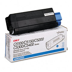 Okidata C5100/5510 Cyan Toner Cartridge (3000 Page Yield) (TYPE C6) (42804503)