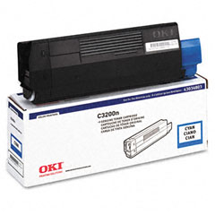 Okidata C3200N Cyan Toner Cartridge (TYPE 6) (1500 Page Yield) (43034803)