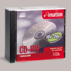 Imation CD- RW/74Min 650MB (10/Box) (40955)