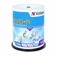 Verbatim Branded DVD-R 4.7GB (16x) (100/PK) (95102)